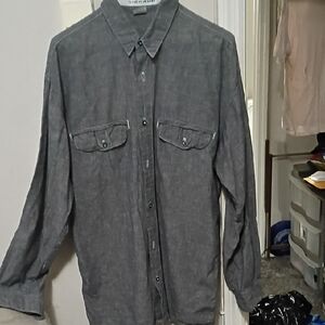 Marithe Francois Girbaud Gray Button-Down Shirt